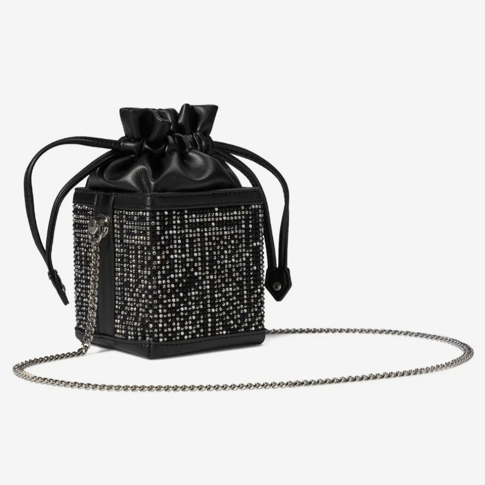 🖤▪️Karl Lagerfeld▪️Ikon Small Crossbody Black PVC w/ Crystals Limited Edition - Picture 6 of 7